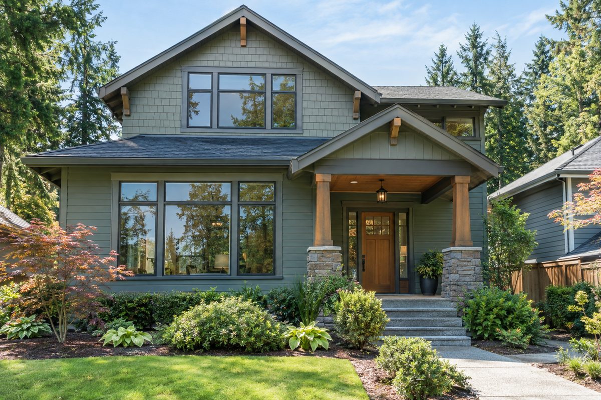 Portland home with large front windows